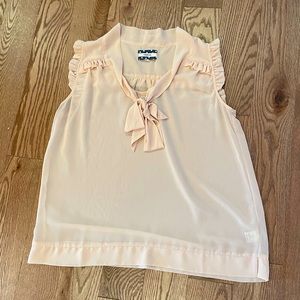 Comme Tol Pink Bow Blouse